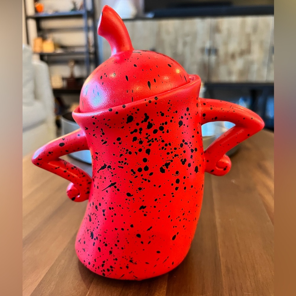Red Speckled Decorative Storage Canister - Home Storage & Organization